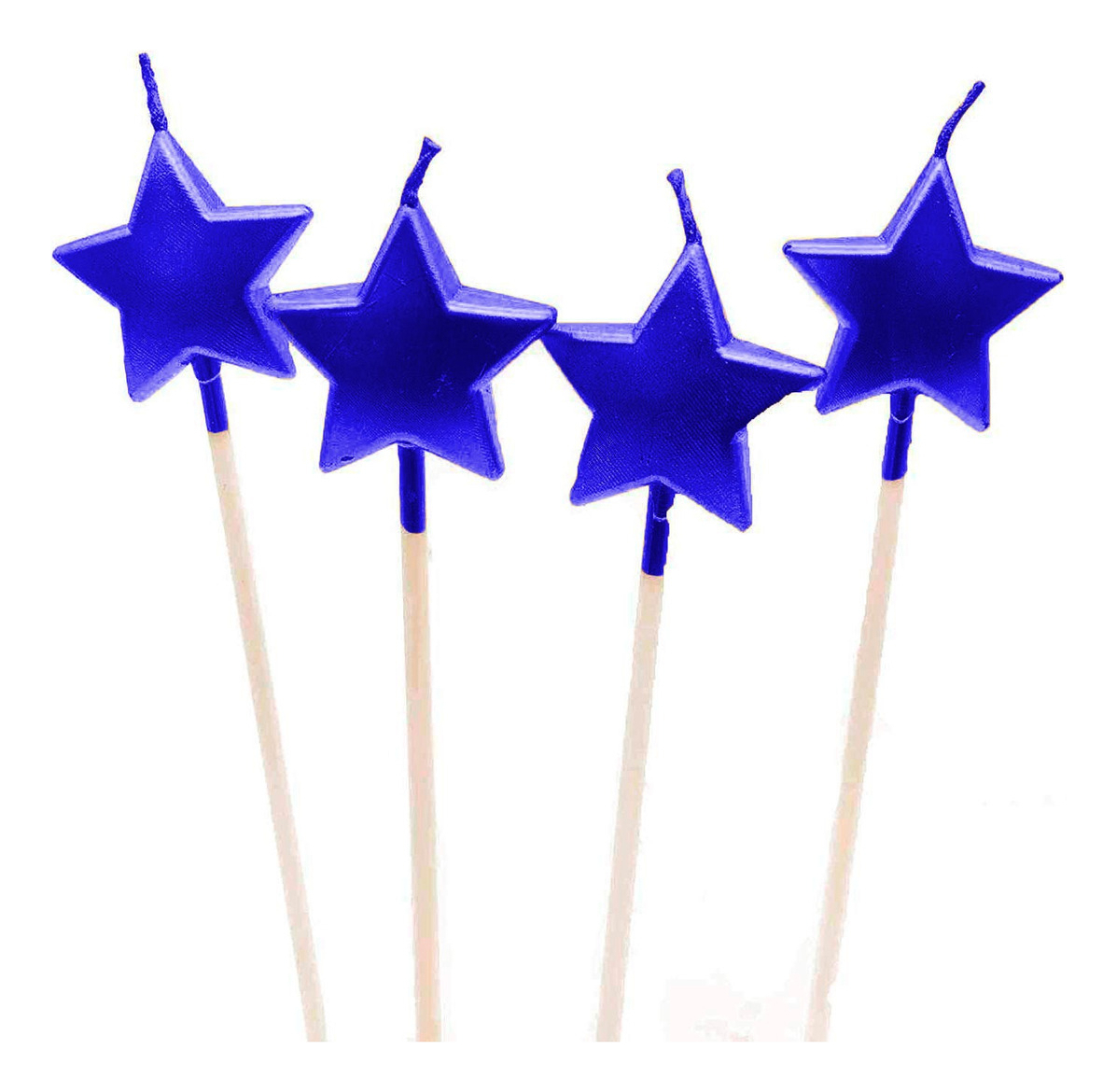Velas Pastel Torta Ponque Cumpleaños Estrella Azul Rey Ya