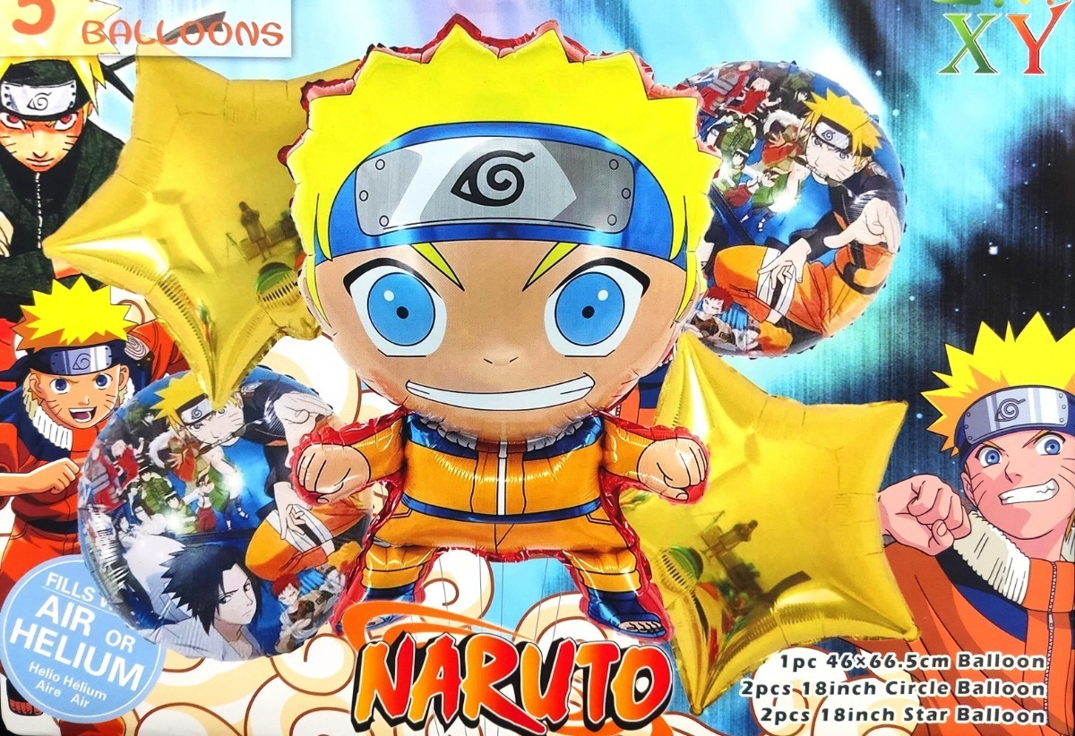 Bouquet Decoracion Ninja Globos Naruto Shippuden 5 Oferta - Imagen 2
