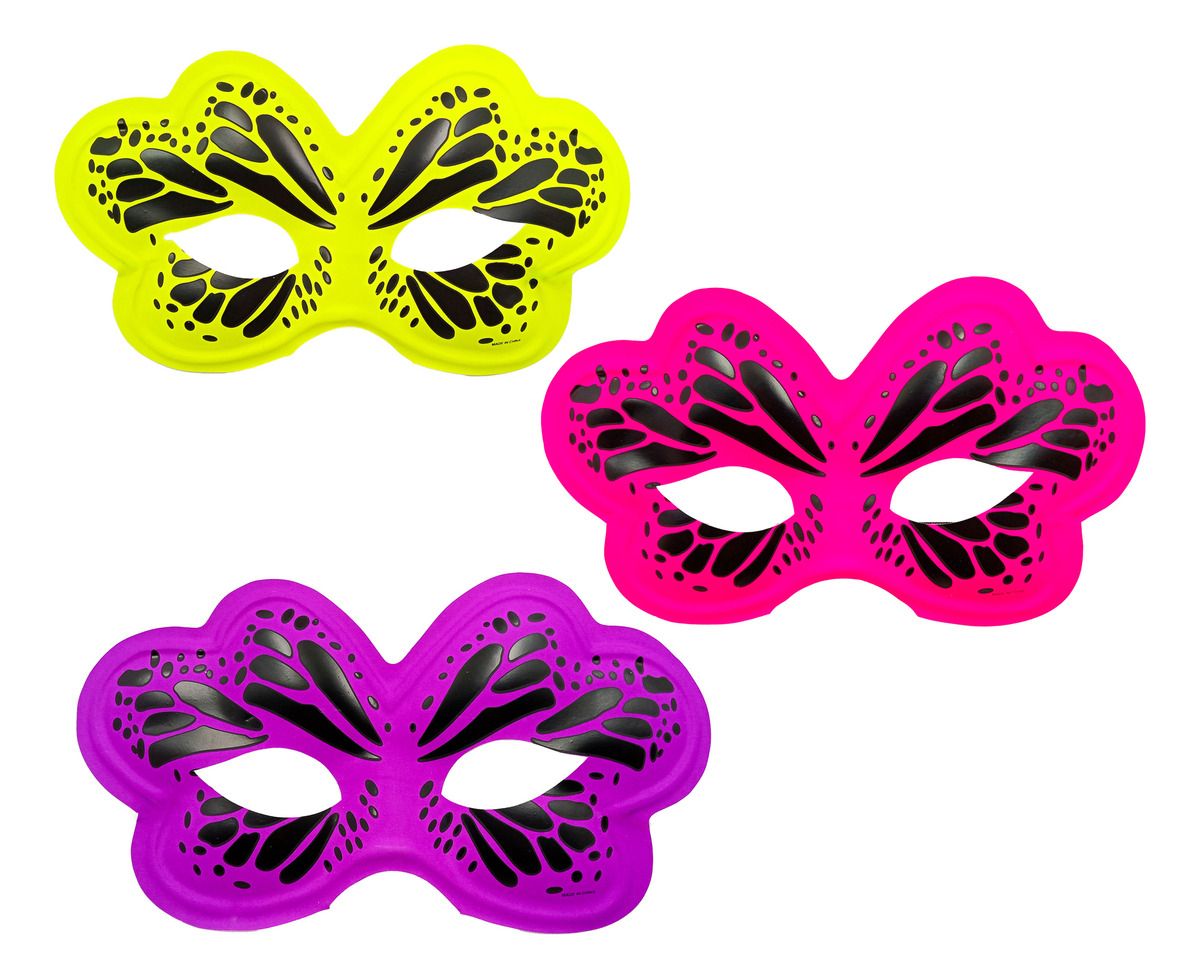 Antifaz Pvc Animal Print Neon Animales Fiesta Hora Loca X6u