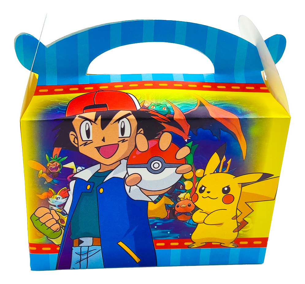 Caja Feliz Fiesta X12 Unidades Pikachu Niño Ash Promo - Imagen 3