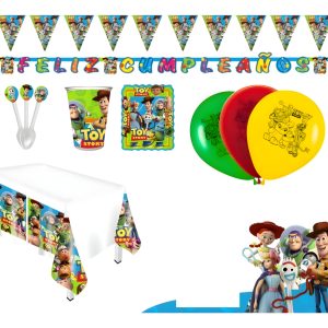 Kit Toy Story Buddy Mantel Vasos Globos Platos Feston Fiesta