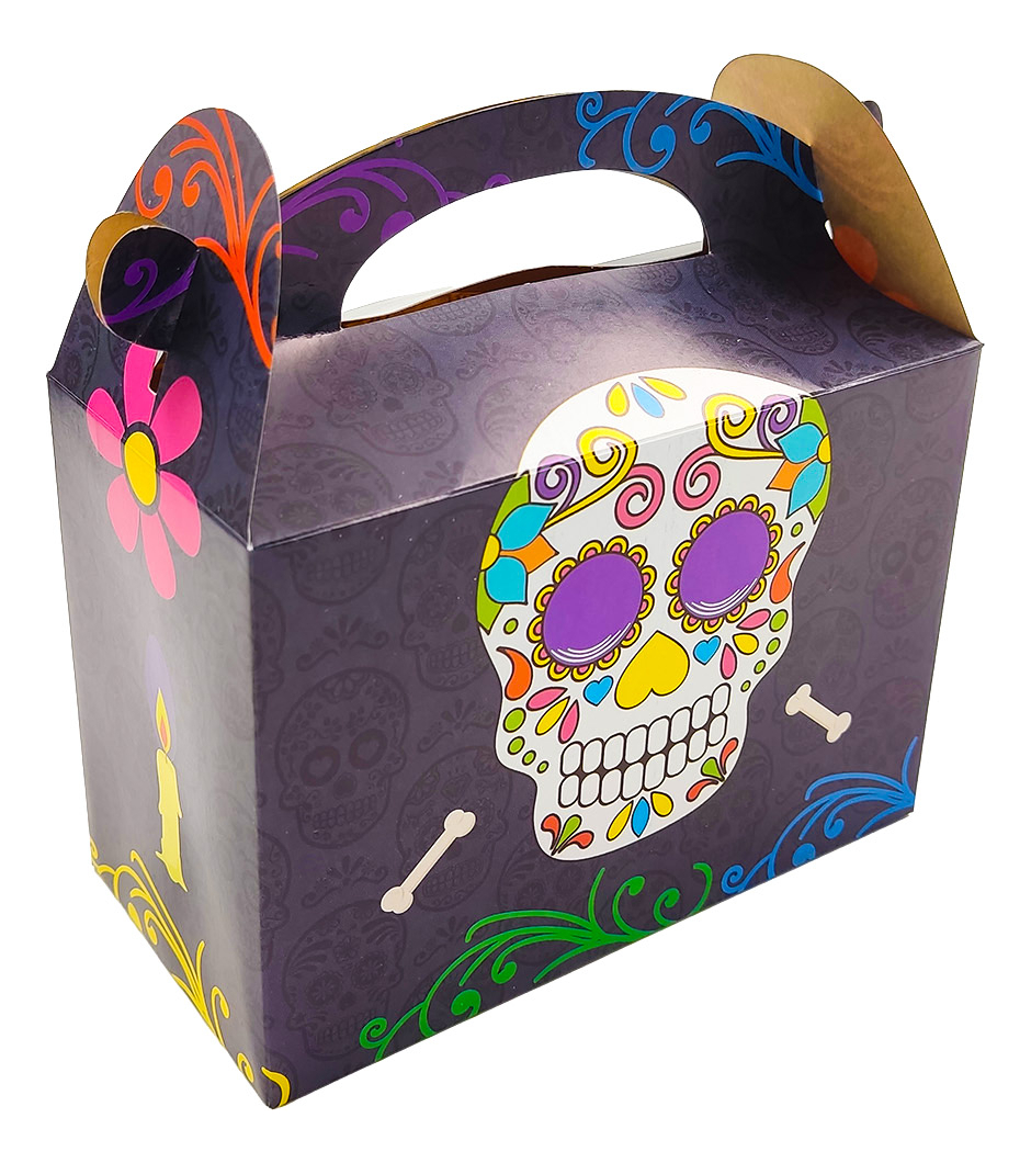 Caja Feliz Fiesta X6 Unidades Catrina Calavera Oferta - Imagen 2