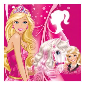 Mantel Fashion Fiesta Decoracion Muñeca Princesa Fucsia Ya