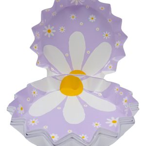 Platos Estrella Decoración Planta Morado Flor Margarita