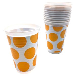 Vasos Fiesta Puntos Dorados Polka X12 Units Promo Original