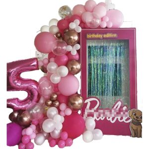 Globos Muñeca Fucsia Dorado Rosado Girl Numero Promo Oferta