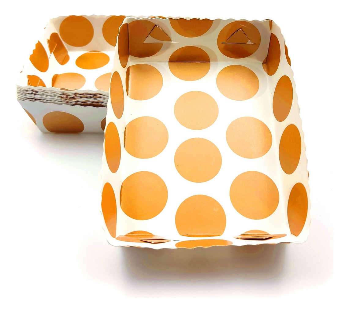 Platos Fiesta Puntos Dorados Polka X12 Units Comprar Oferta - Imagen 3