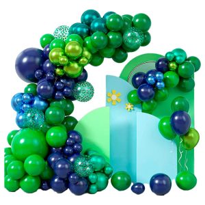 Arco Globos Azul Naval Verde Fiesta Decoracion Oferta Promo