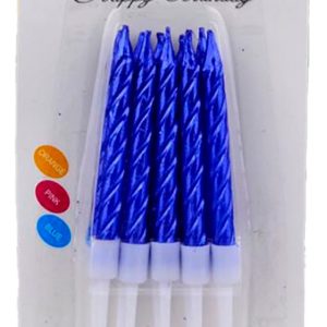 Velas Metalizadas Cromadas Pastel Torta Ponque Azul Comprar