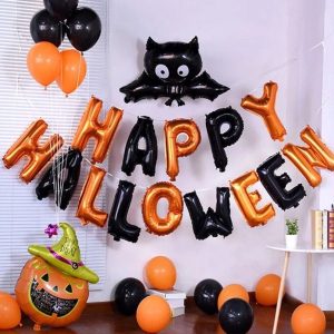 Kit Globos Halloween Letras Murcielago Calabaza Comprar Ya