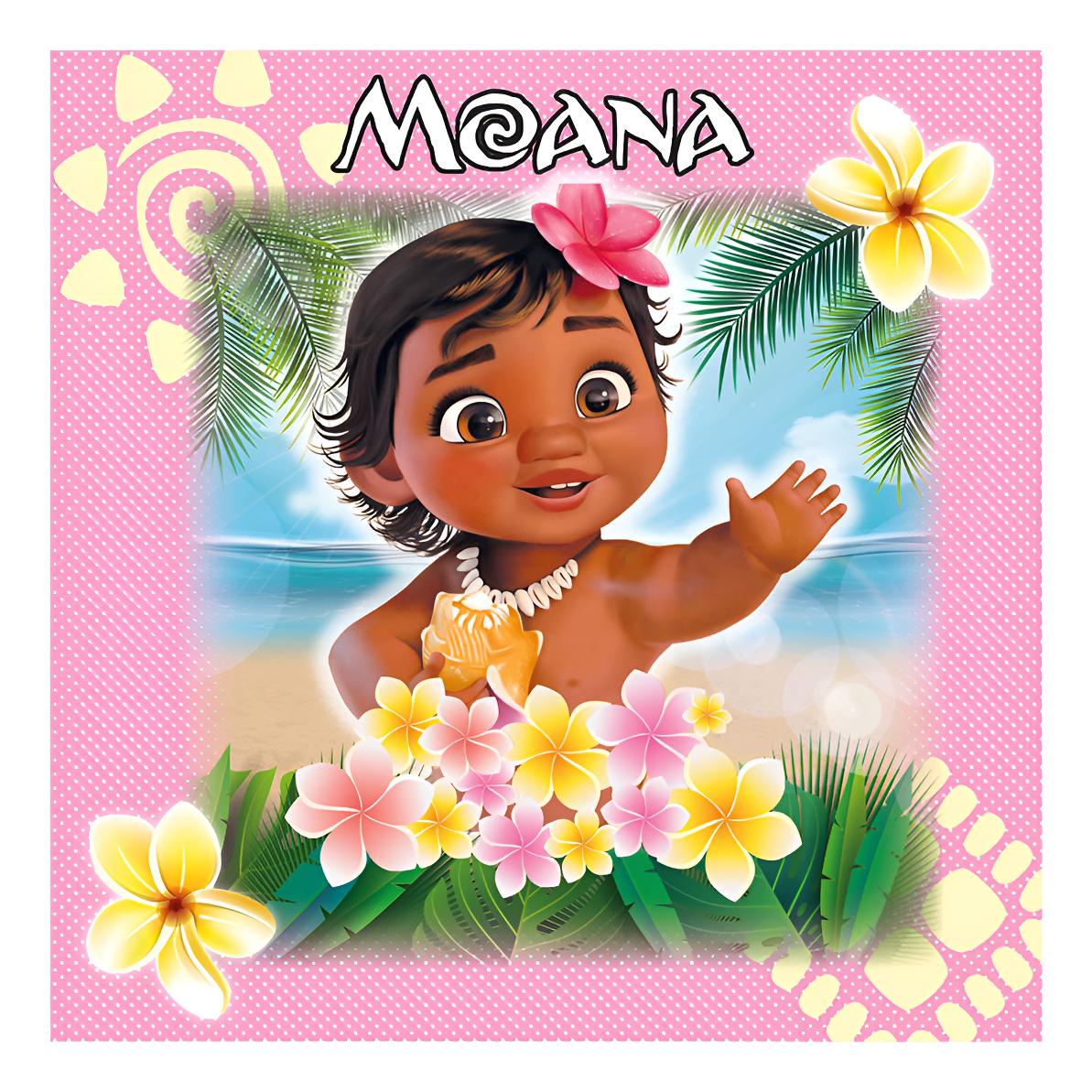 Mantel Fiesta Moana Bebe Niña Mesa Decoracion Rosado Promo