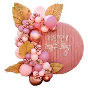 Decoracion Globos Arco Rosado Fucsia Boda Cumpleaños Grado