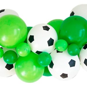 Semi Arco Globos Futbol Verde Lima Balon Fiesta Oferta Promo
