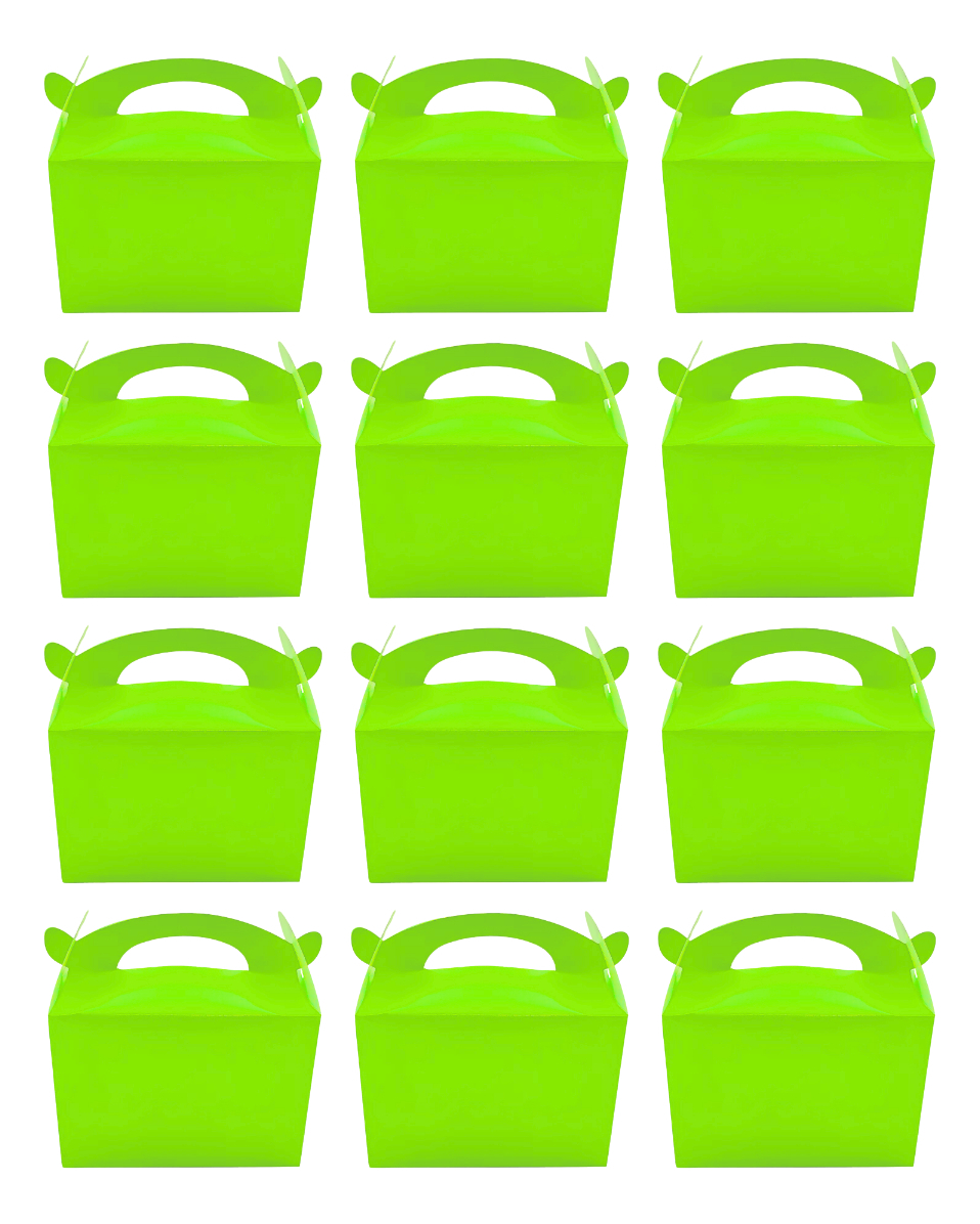 Caja Feliz Fiesta X12 Unidades Verde Unicolor Neon - Imagen 4