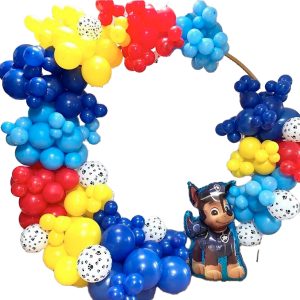 Arco Globos Patrulla Canina Amarillo Rojo Azul Mascota Perro