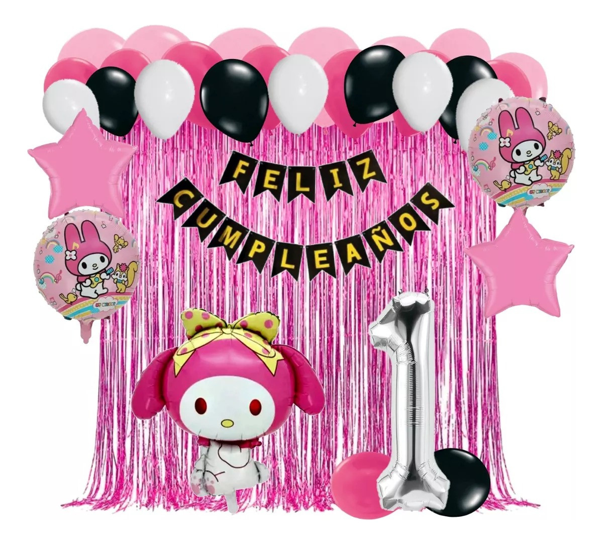 Globo Fiesta Cumpleaños Decoracion Melody Kuromi Hello Kitty
