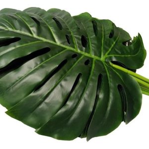 6 Hojas Jungla Selva Follaje Artificial 27x30 Decorativas