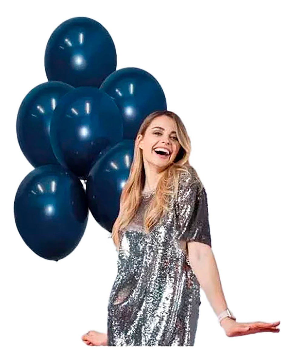 Globos Latex 12 Unidades 30 Cm R12 Azul Naval Comprar Oferta