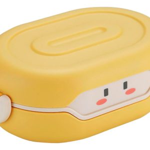 Porta Comidas Alimentos Recipiente Amarillo Pastel Gato