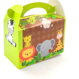 Caja Cajita Feliz Fiesta X6 Unidades Animales Selva