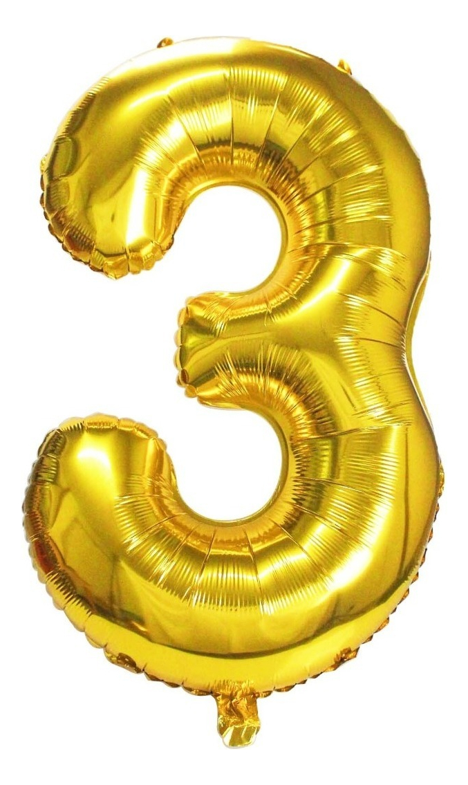 Globo Numero Dorado 1 2 3 4 5 6 7 8 9 0 Altura 82 Cm Oferta - Imagen 3