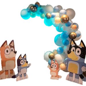 Arco Globos Blanco Azul Dorado Bluey Perro Mascota Comprar