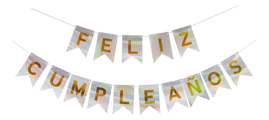 Guirnalda Feston Letrero Feliz Cumpleaños 2 Metros Largo - Imagen 5