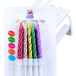 Velas Metalizadas Cromadas Pastel Torta Ponque Cumpleaños