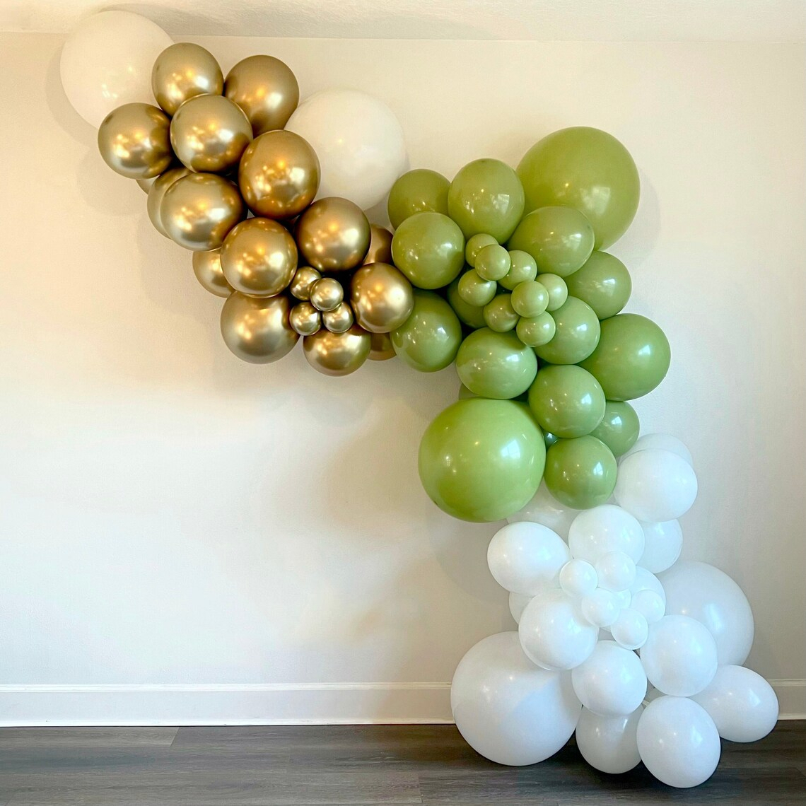 Arco Decoracion Globos Dorado Verde Blanco Selva Comprar - Imagen 2