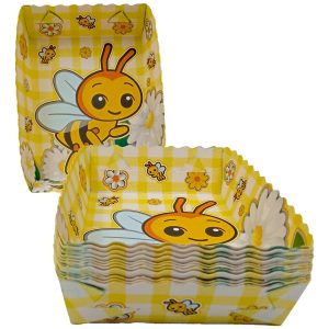 Platos Fiesta Bandeja Abejita Amarillo Flor Abeja X 12 Ya