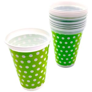 Vasos Fiesta Polka Neon Verde X 12 Unidades Comprar Oferta