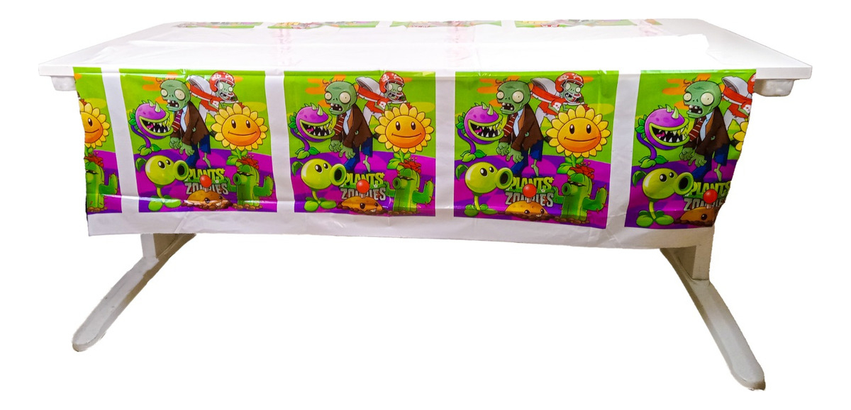 Decoracion Mantel Fiesta Plastico Plantas Vs Zombies Comprar