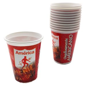 Kit 12 Vasos Futbol América Rojo