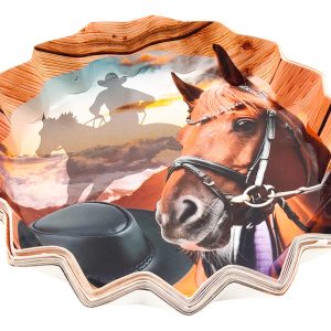 12 Platos Decorativos Vaquero Oeste Caballo