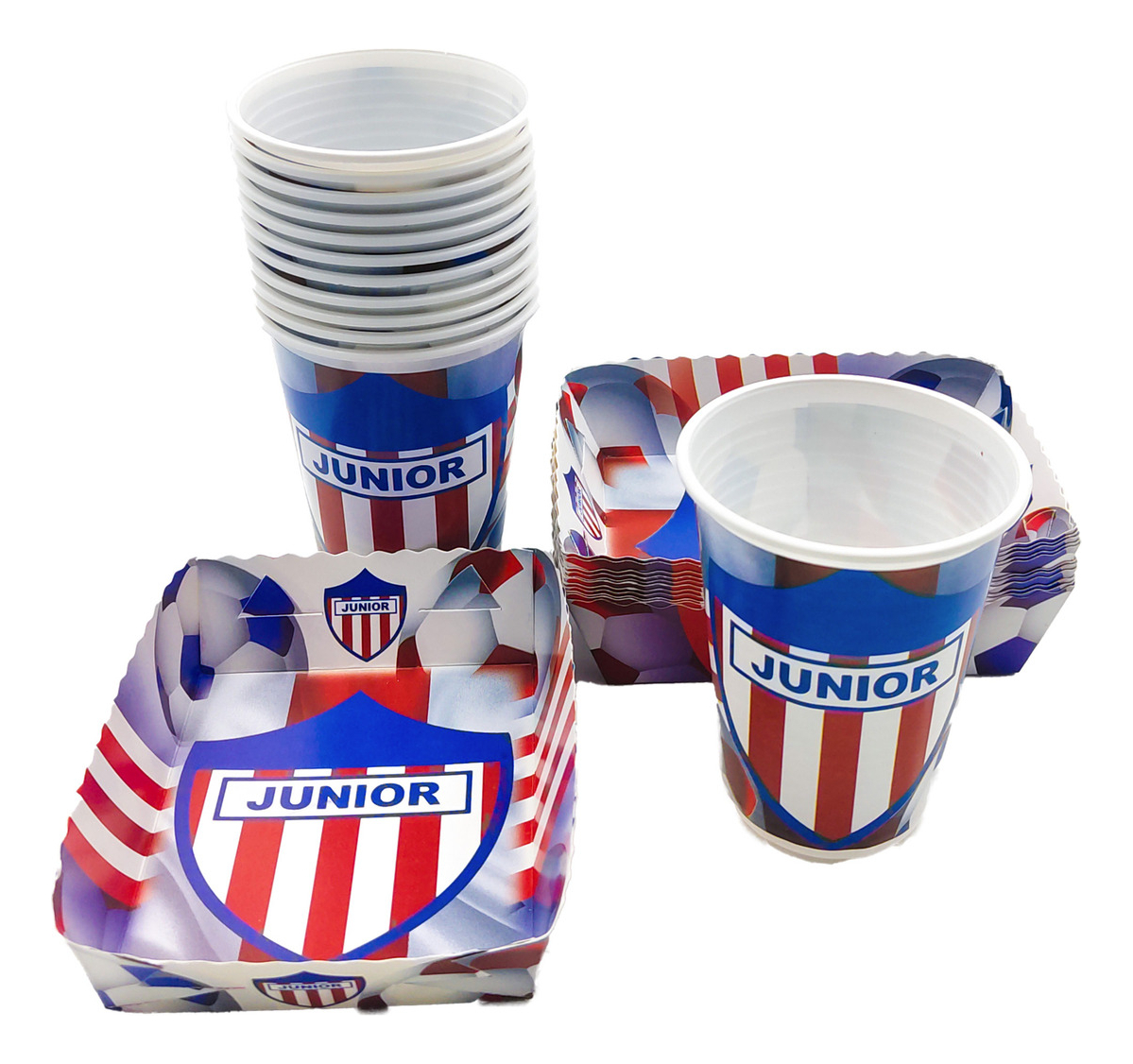 Kit 12 Vasos Platos Decorativos Junior Tiburones Comprar
