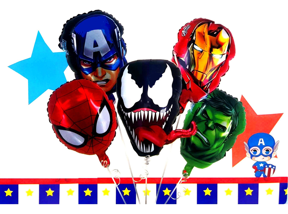 Bouquet Globos Niño Avengers Fiesta Super Heroes Comprar - Imagen 3