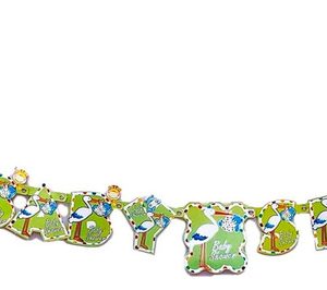 Guirnalda Feston Letrero Cumpleaños Baby Shower Cigüeña