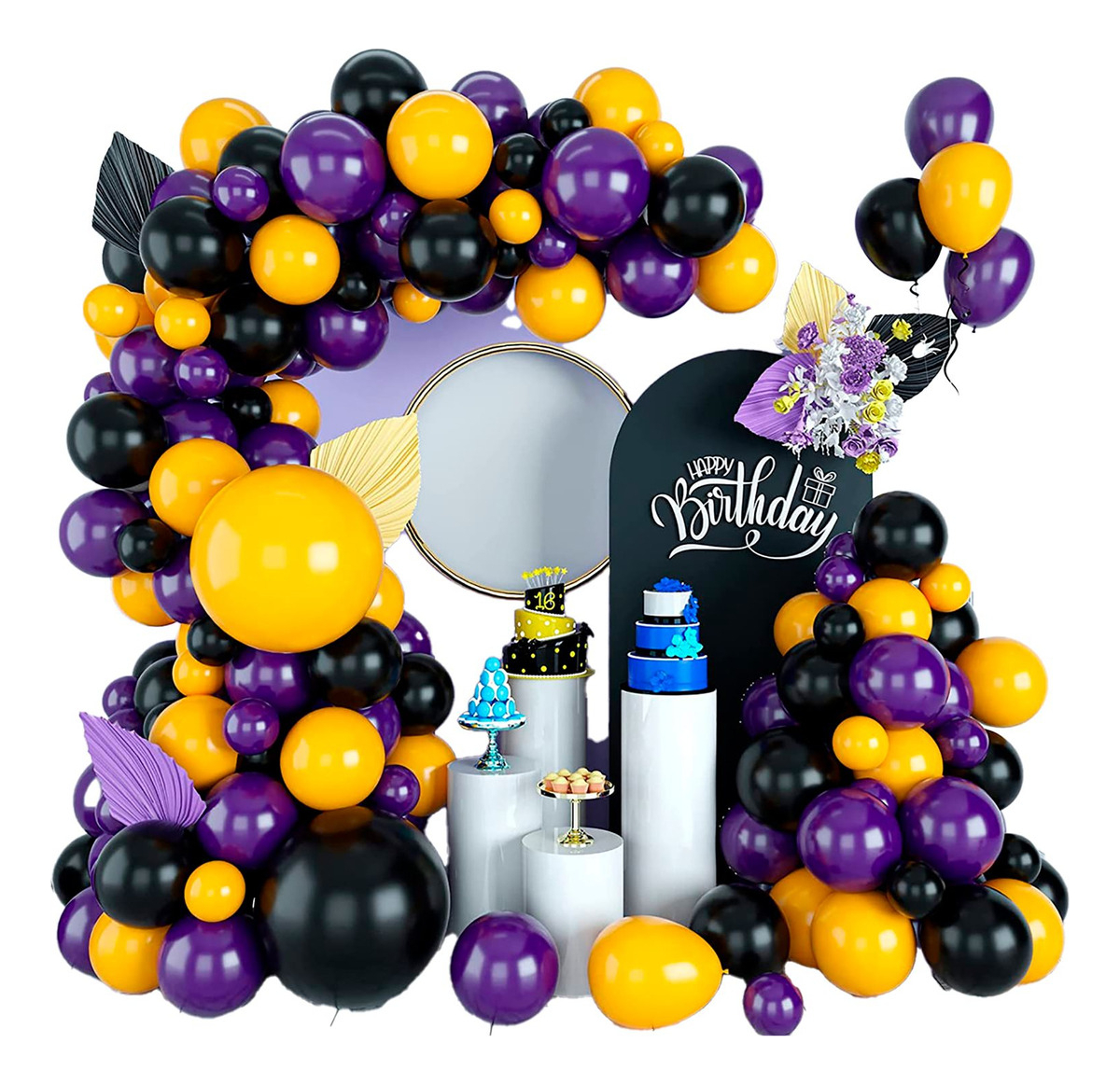 Arco Globos Merlina Halloween Terror Morado Mini Oferta Hoy - Imagen 2