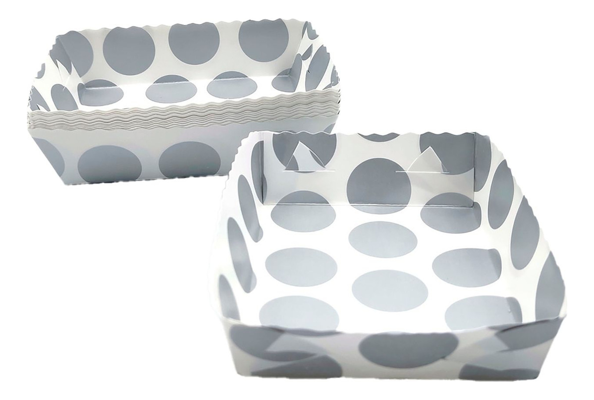 Platos Fiesta Puntos Plateados Polka X12 Units Comprar Ya