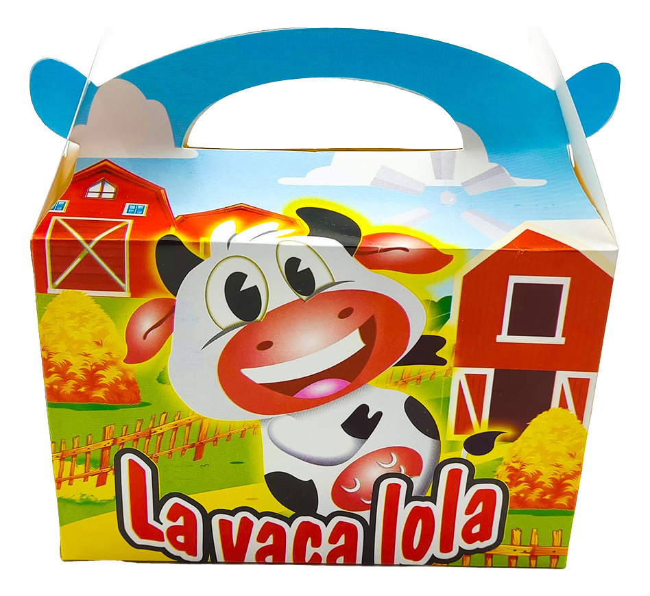 Caja Feliz Fiesta X6 Unidades Vaca Granja Animal Ya - Imagen 3