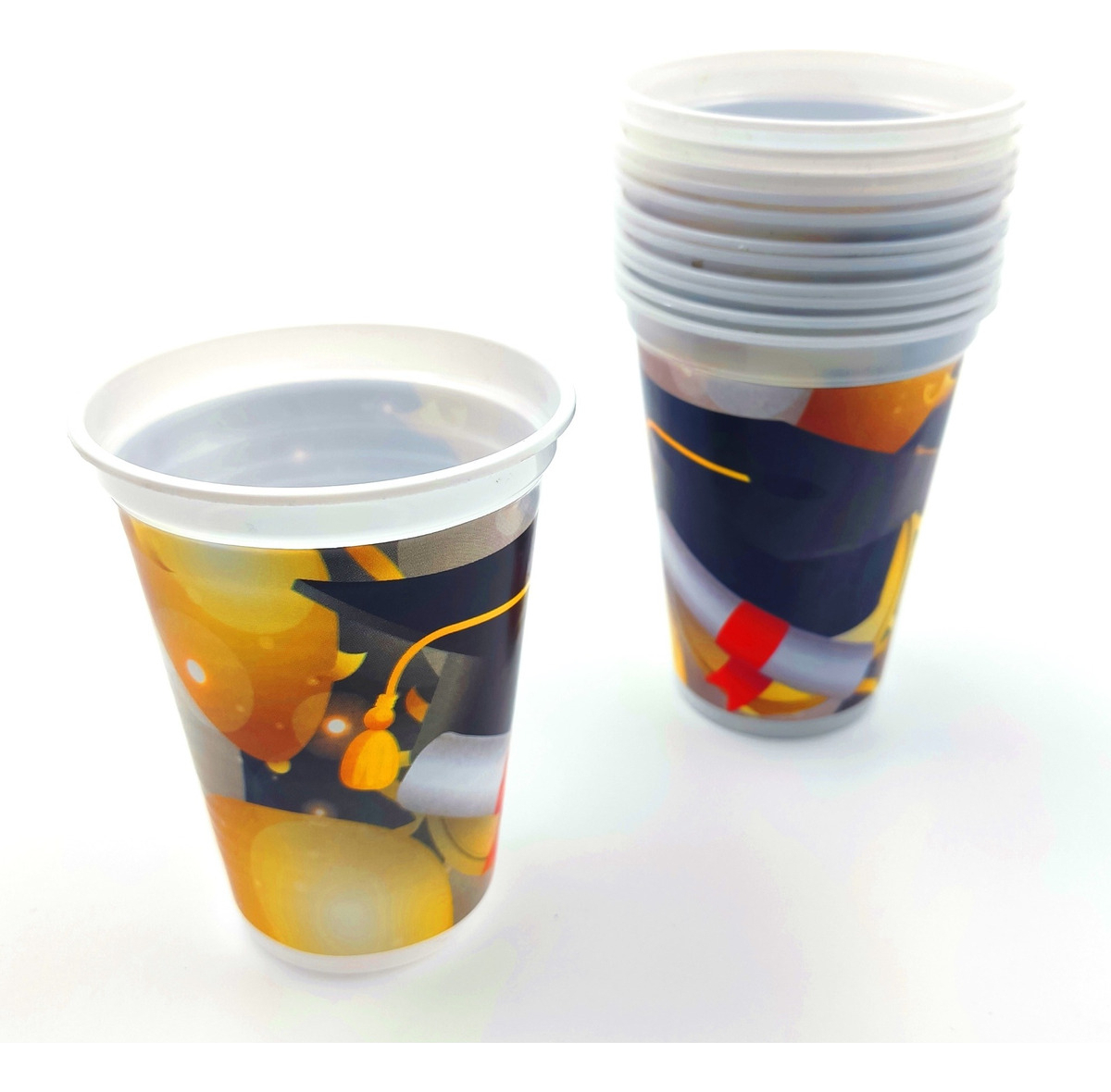 Vaso Plato Fiesta Grado Birrete Dorado Negro Comprar Barato - Imagen 2