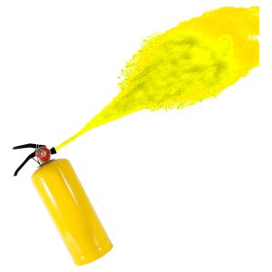 Extintor Color Amarillo 5 Libras Neon Fiesta Hora Loca Polvo