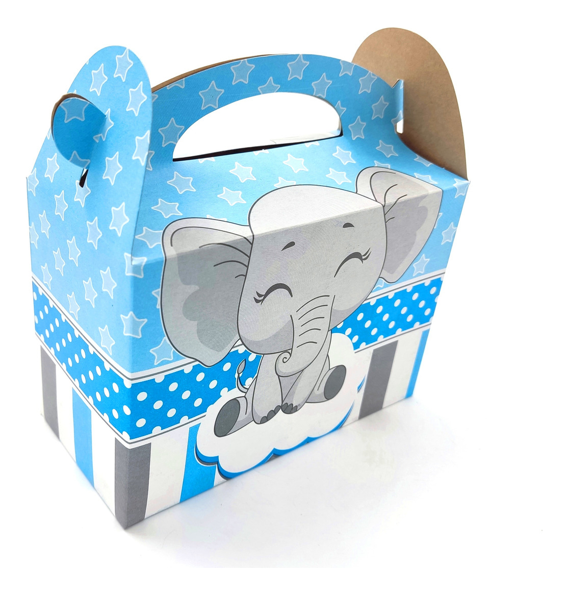 Caja Feliz Fiesta X6 Unidades Elefante Baby Shower - Imagen 2