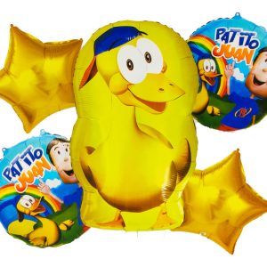 Globos Bouquet Patito Juan Pato Amarillo Y Sus Amigos