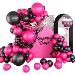 Arco Globos Negro Fucsia Black Pink Comprar Oferta Original