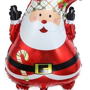 Globo Decoracion Navidad Papa Noel Baston X12 Promo Original