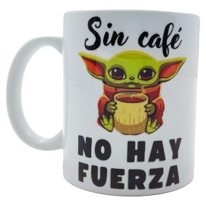 Mug Taza Pocillo Porcelana Baby Yoda Café