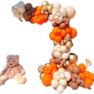 Arco Globos Organico Cafe Crema Dorado Naranja Oso Comprar