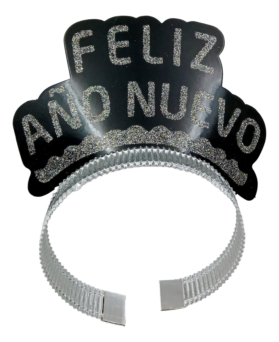 Diadema Balaca Navidad Año Nuevo Negra 1u Oferta Original - Imagen 2