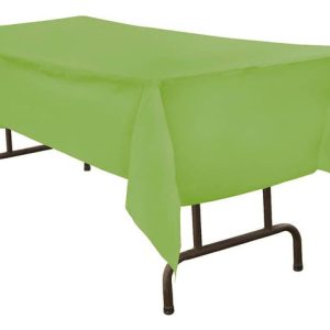 Mantel Tela Reutilizable Plastico Verde Lima 137x183cm Promo